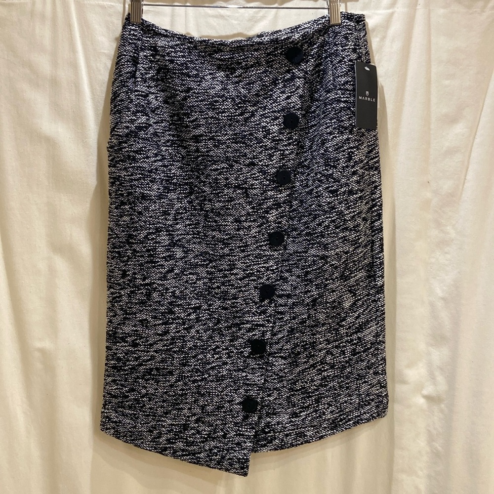 Black and White (fully lined) Tweed Skirt